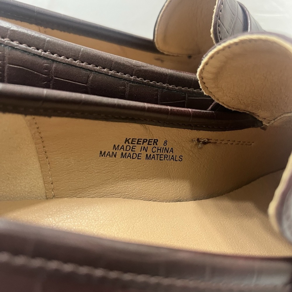 Hey Girl By Corky's Keeper Dark Brown Crocodile Embossed Chunky Loafer Women's 8 - Picture 2 of 6